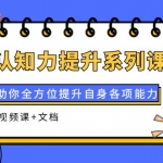 认知力提升系列课：助你全方位提升自身各项能力（视频课+文档）