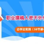 职业撰稿人密不外传的训练法：边学边实践（38节课+PDF文档）
