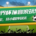 最新口子-世界杯撸音浪教程，稳定，挂小程序玩法 价值998