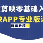 电脑版剪映零基础入门教程+剪映APP专业版课程(两套教程)